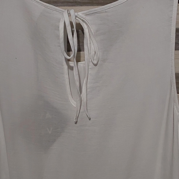 Women's Plus Size Sleeveless Colorblock Tiered Dress w/ Pockets | Ava & Viv | 0X - Picture 6 of 14